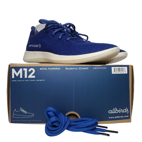 Allbirds Sam's Club Limited Edition Wool Runners Blueberry AB001XM12 Size 12 NIB